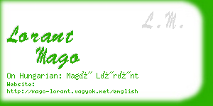 lorant mago business card